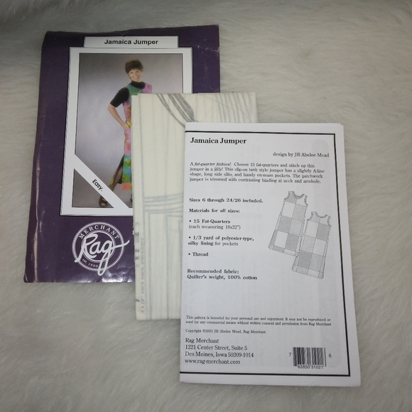 PATTERN The Jamacia Jumper by Rag Merchant make it with fat quarters Siz… - Picture 3 of 5